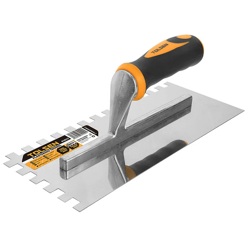 Терка Tolsen Ерго, 280х120мм, металева, зуб 10x10мм, руків'я пластик