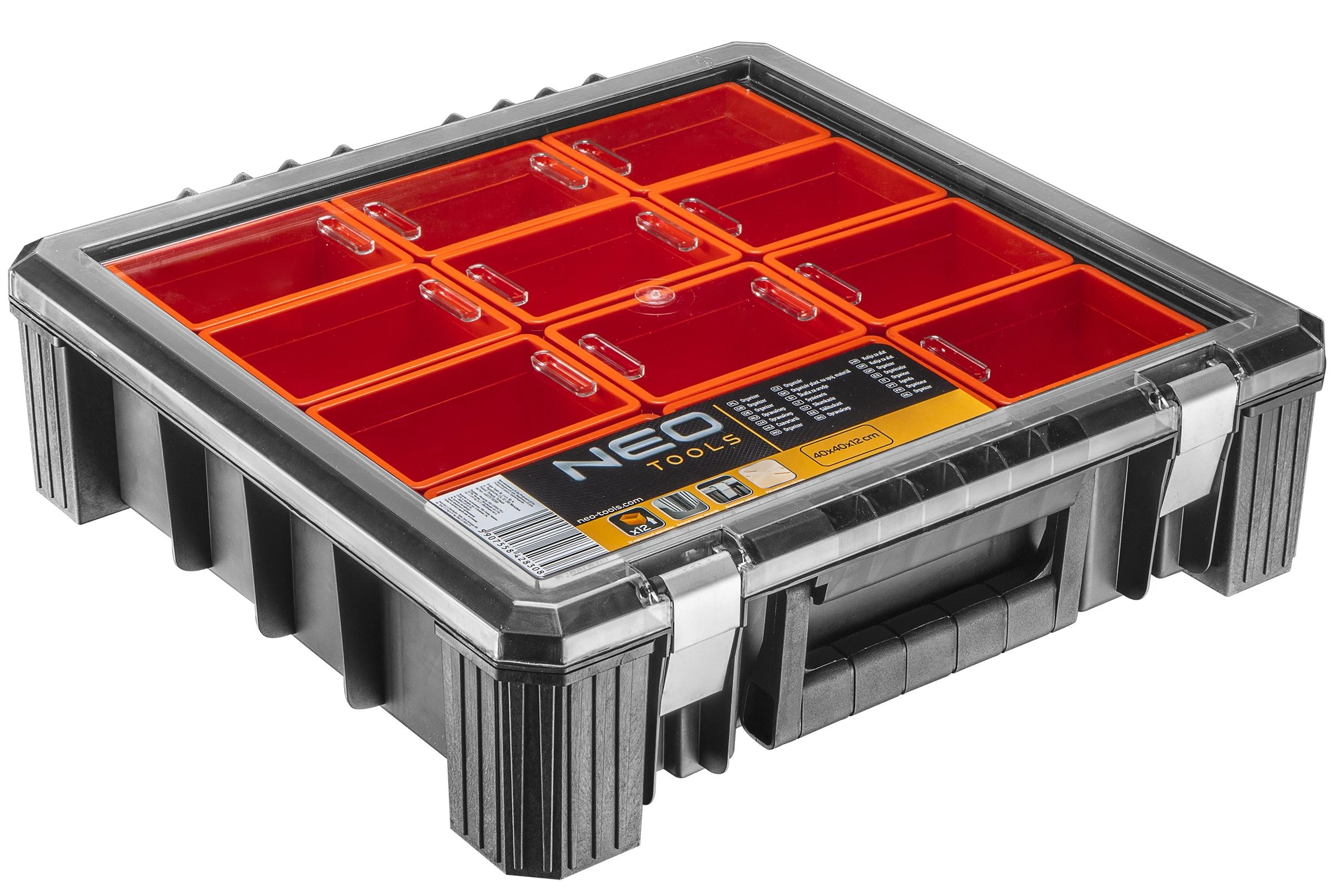 Органайзер Neo Tools, 12 контейнерів, 12х40х40см, пластмаса