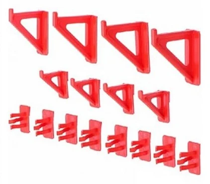 Гачкі для підвісної панелі Kistenberg KBH16, набір 16од, 13x13см, пластик