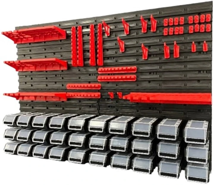 Панель підвісна з набором контейнерів, гачків та полиць Kistenberg KS_kit12, 4 панелі 57.6х1.8х39см,