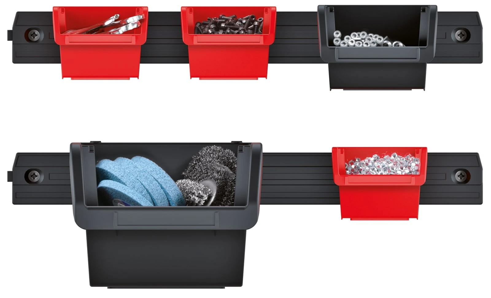 Панель підвісна з набором контейнерів для зберігання Kistenberg KST16, 5 панелей 38.6х0.8х4.3см, 16 - 2