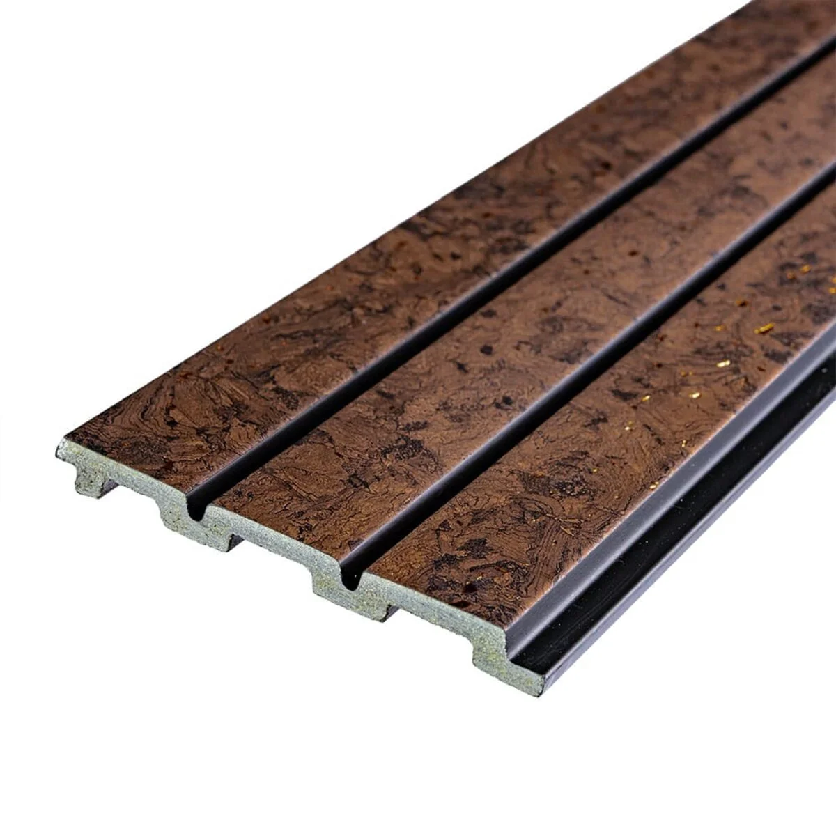 Рейка декоративна PS 2900х120х12мм Темно-коричневий із золотими вкрапленнями SW-00001737 - 2