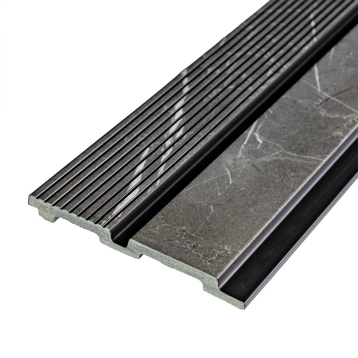 Рейка декоративная PS 2900х120х12мм Серый мрамор SW-00001751