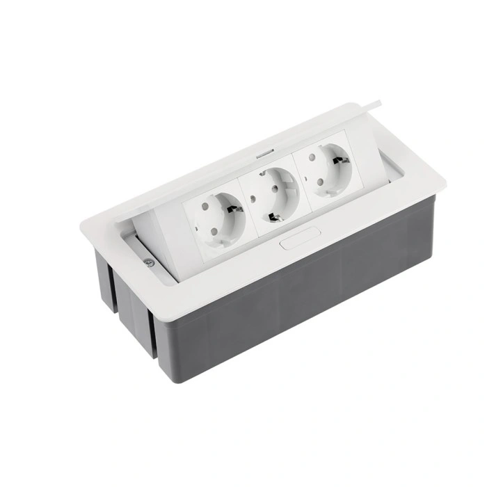 Блок розеток GTV SOFT на 3x220V с проводом 1,5м, арт. AE-PBSC3GS-10, Белый