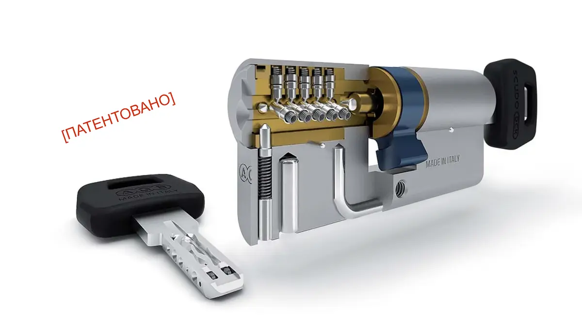 AGB Циліндр DСK 85мм кл-пов. 40х45 латунь - 2