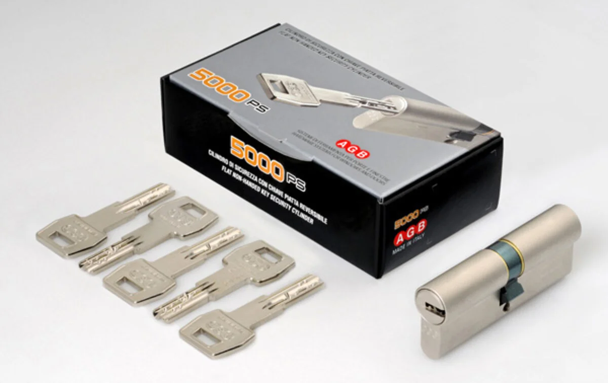 AGB SCUDO 5000 PS Циліндр ключ-вороток 80 мм, 45х35Т латунь - 2