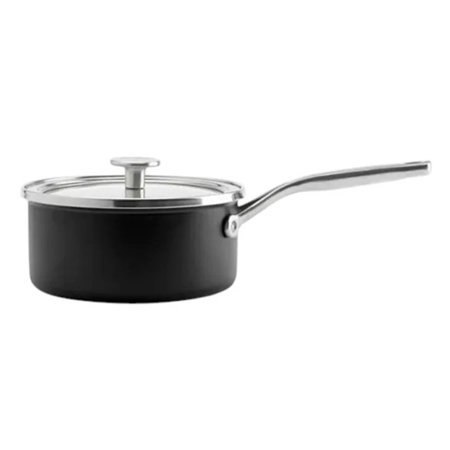 Ківш з кришкою KitchenAid Steel Core, 18 см, 2 л, матовий чорний