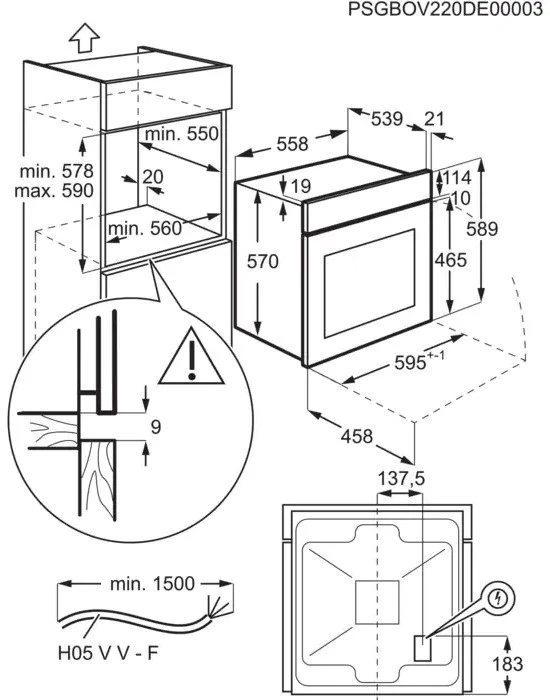 Духова шафа Electrolux - EOF3H50BK - 5
