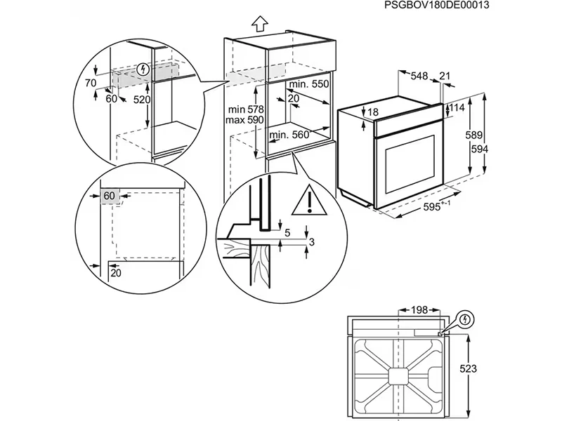 Духова шафа Electrolux - EOC8P39WX - 10