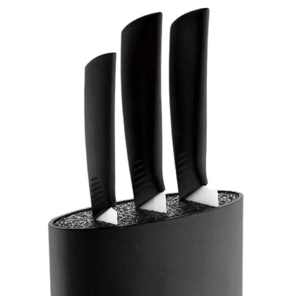 BG-3997-BL Підставка для ножів Bergner Black & white, 15.6х6.6х22 см (BG-3997-BL) - 2