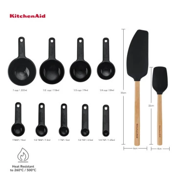 Набір кухонного приладдя KitchenAid Classic, 11 предметів, чорний (KQG492OHOBE) - 2