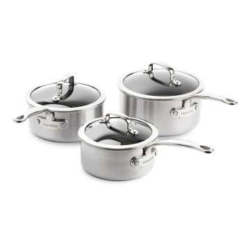 Набір ковшів із кришками GreenPan Premiere, 16/18/20 см, 1.6/2,1/3,1 л з керамічним покриттям (CC003