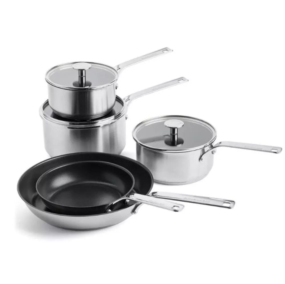 Набір посуду KitchenAid SSS, 8 предметів, 16/18/20 см, 1,49/2,13/3,11 л, 20+28 см (CC004221-001)