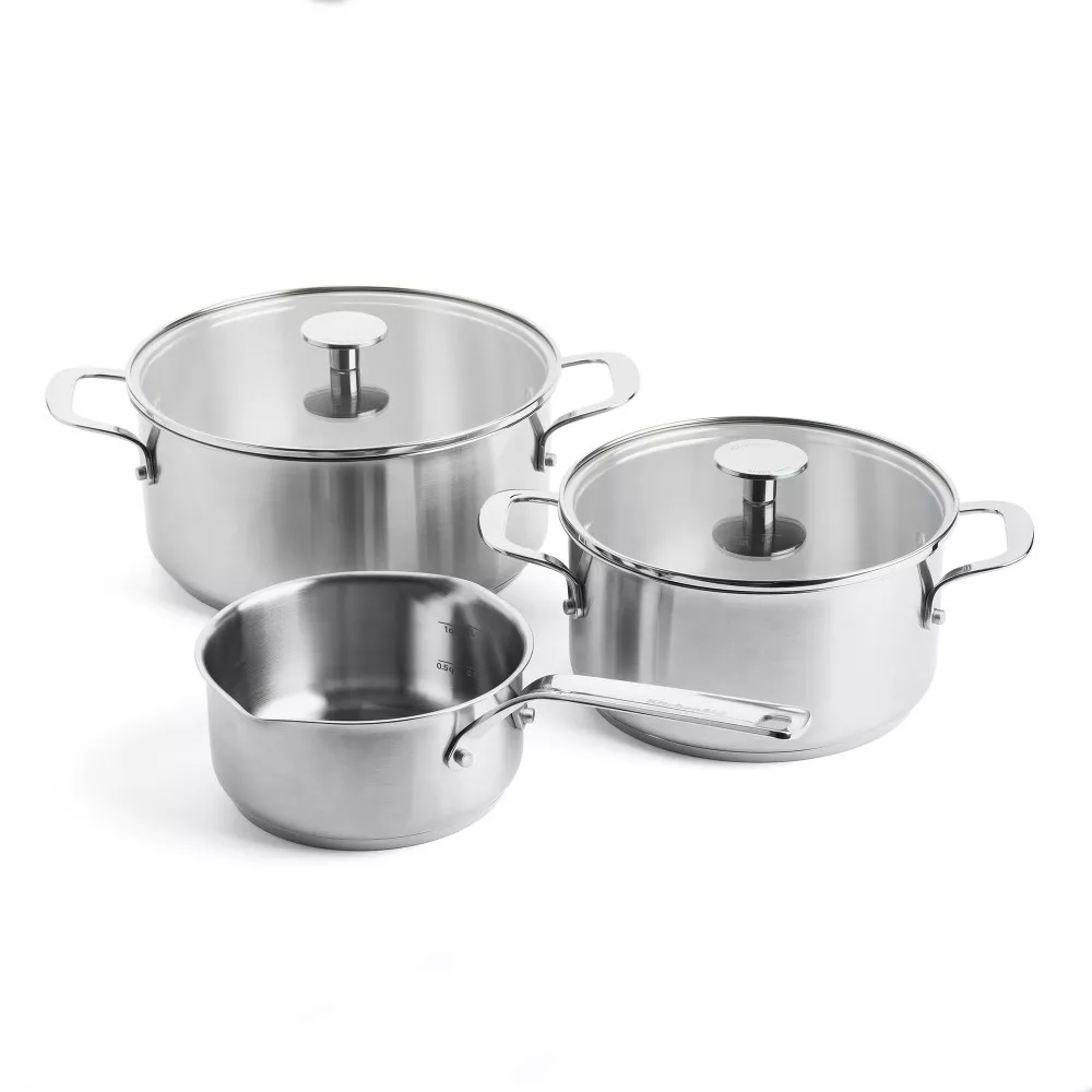 Набір посуду KitchenAid, 5 предметів, 16/20/24 см, 1,5/3,1/4,8 л (CC005088-001)
