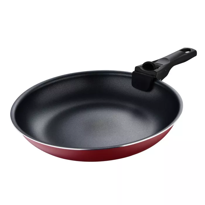BG-31605-RD Набір сковорідок зі знімною ручкою Bergner Click & cook, 22/26 см, червоний (BG-31605-RD - 3