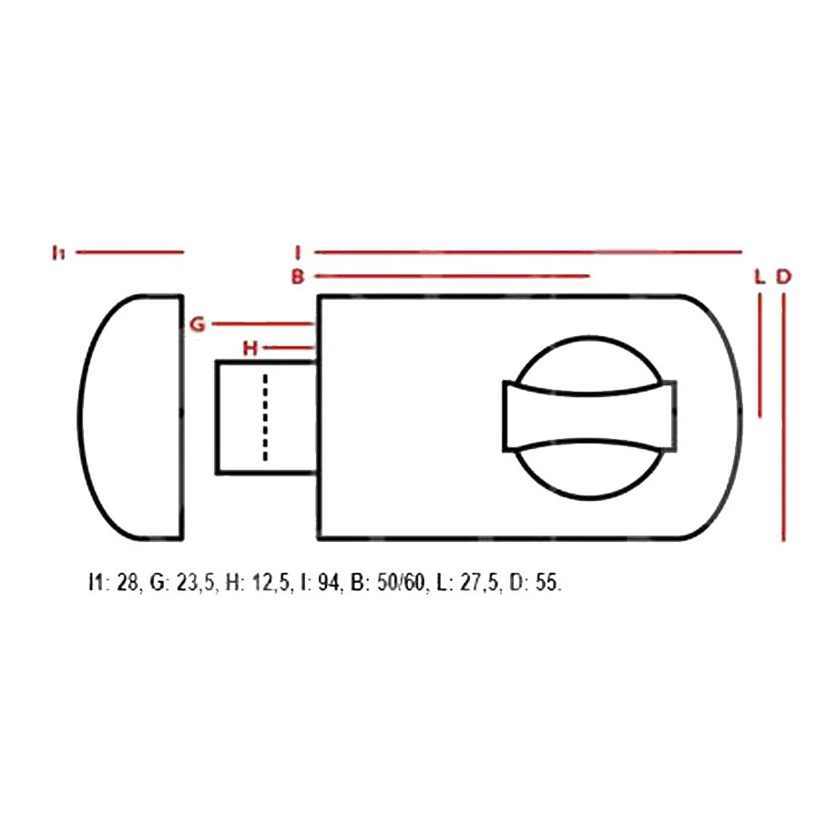 Замок накладний Jania Z255 без циліндра - 2