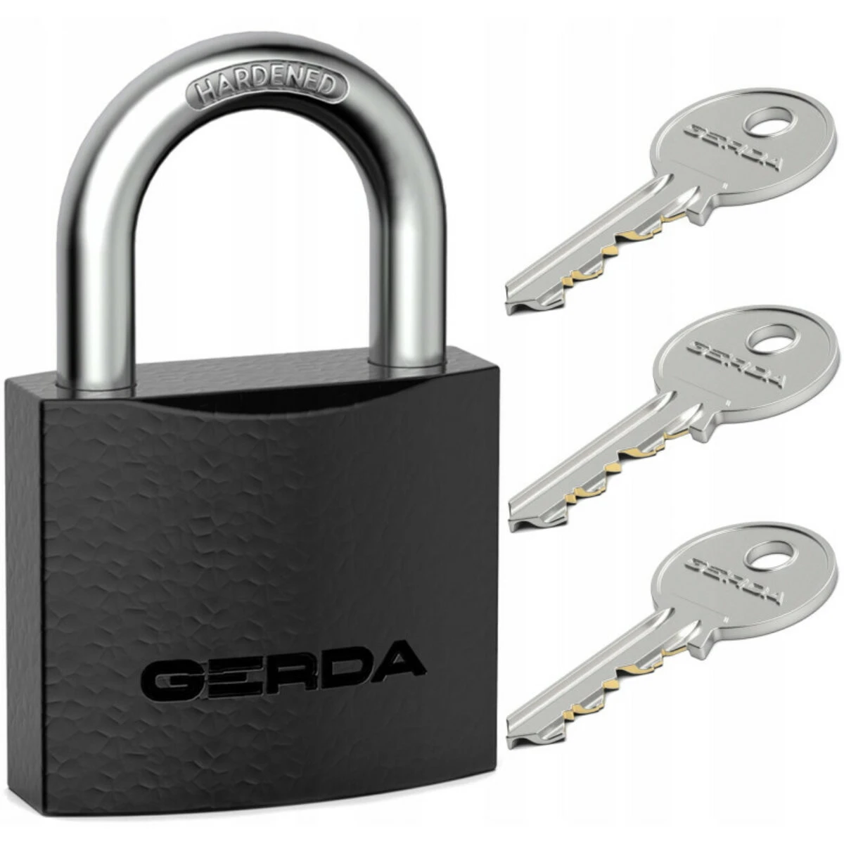 GERDA Замок навісний  KZZS - 60 чорний (чавун)