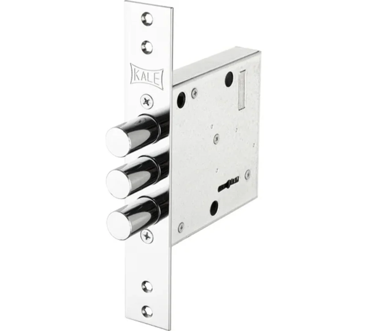Замок KALE додатковий 447 L 4 кл (плоска головка, D-75 мм) без відп. планки (Гардіан 30.01) Хром - 2
