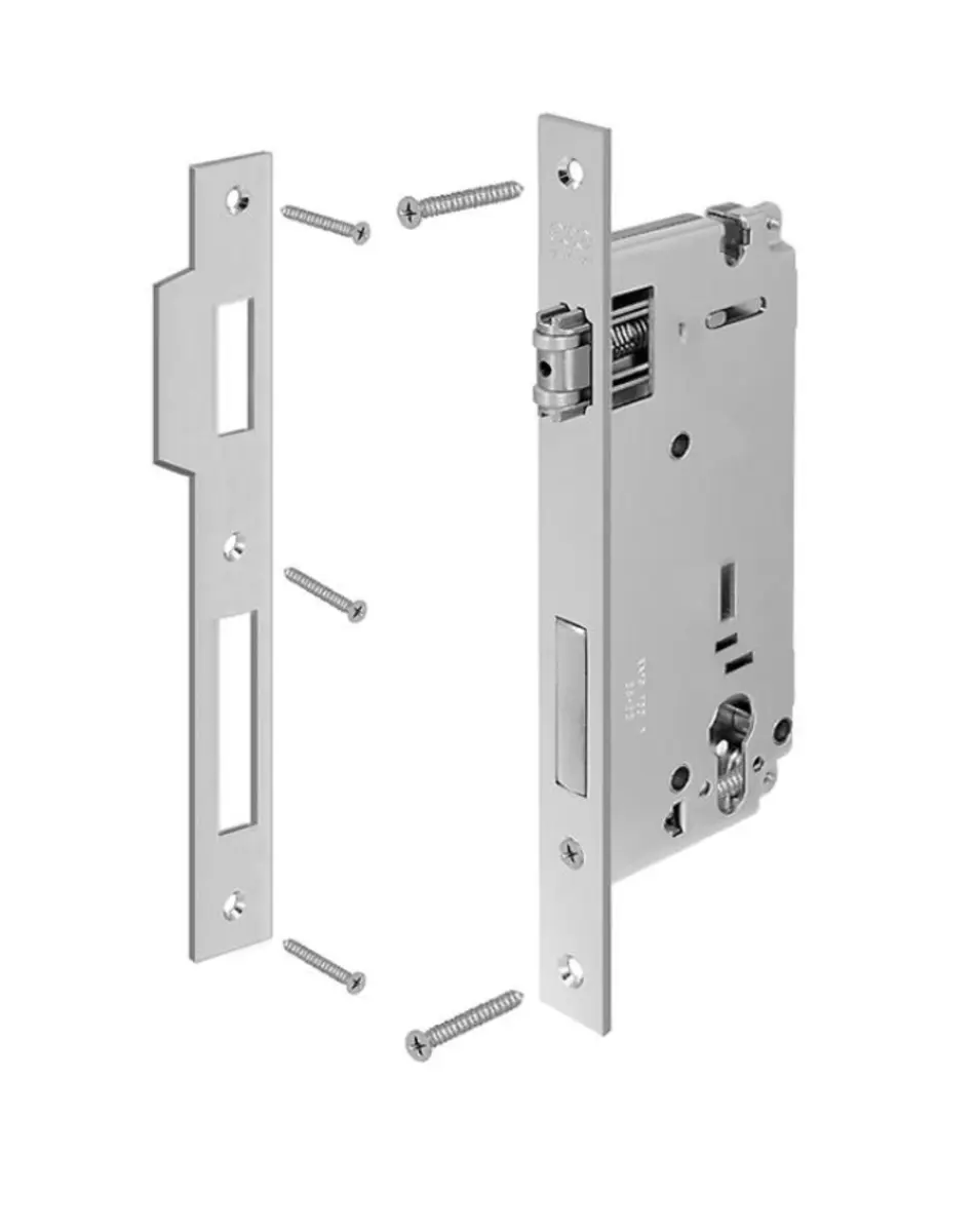 Замок AGB Sicurezza B20852.45.06.584 усиленный с роликом PZ 22/238/45 + ответная часть Никель