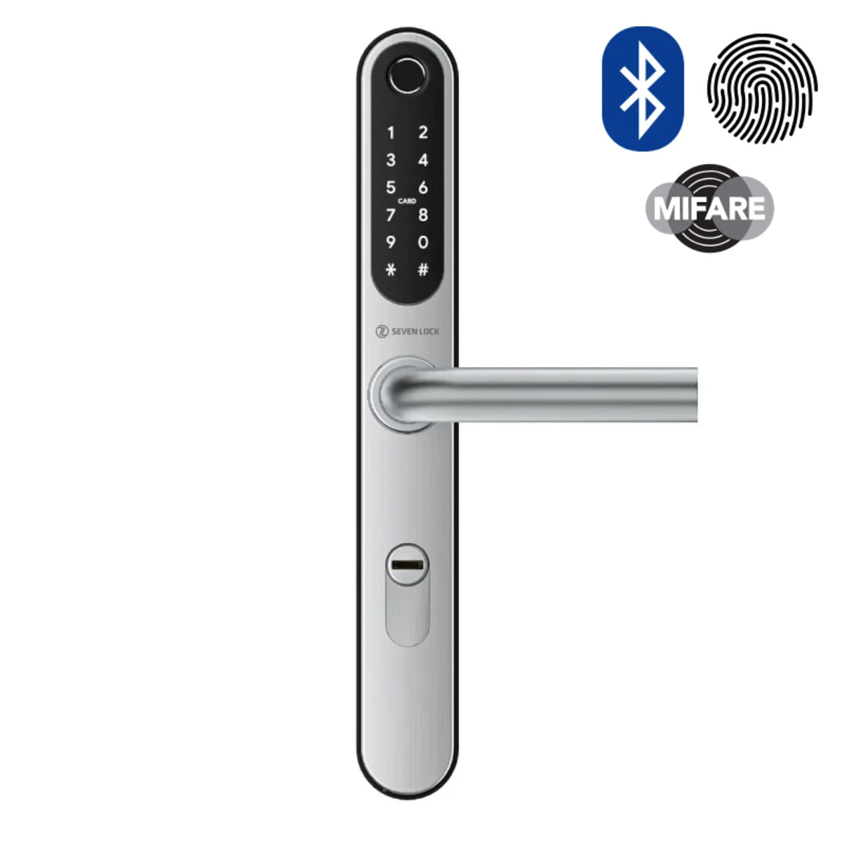 Розумний замок SEVEN LOCK SL-7761BF silver (Без врізної частини)