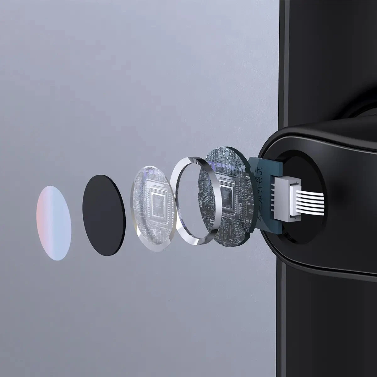 Розумний замок SEVEN LOCK SL-7767BF black (Врізна частина 6068) - 2