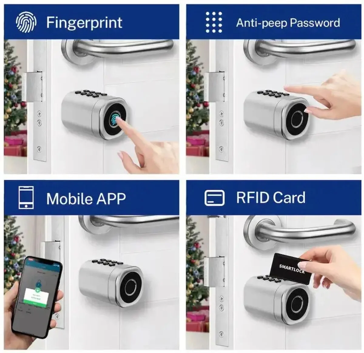 Розумний замок (циліндр) SEVEN LOCK SL-7774BF silver - 2