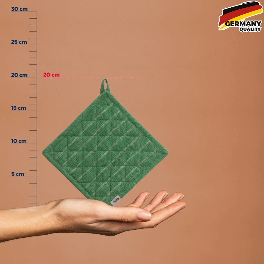 12820 Прихватка KELA Cora, 20x20 см, зелена в смужку (12820) - 2