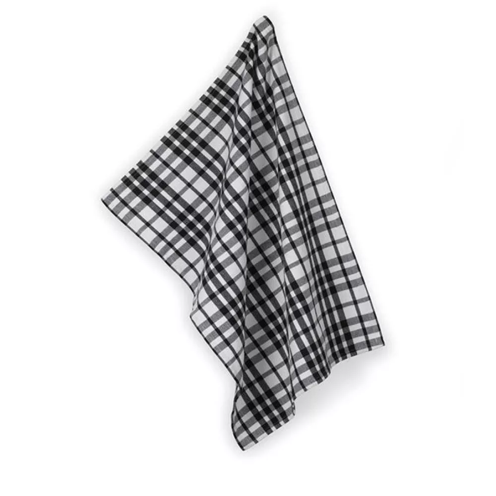Кухонний рушник KELA Gianna, чорно-білий у клітку, 70x50 см (12784)