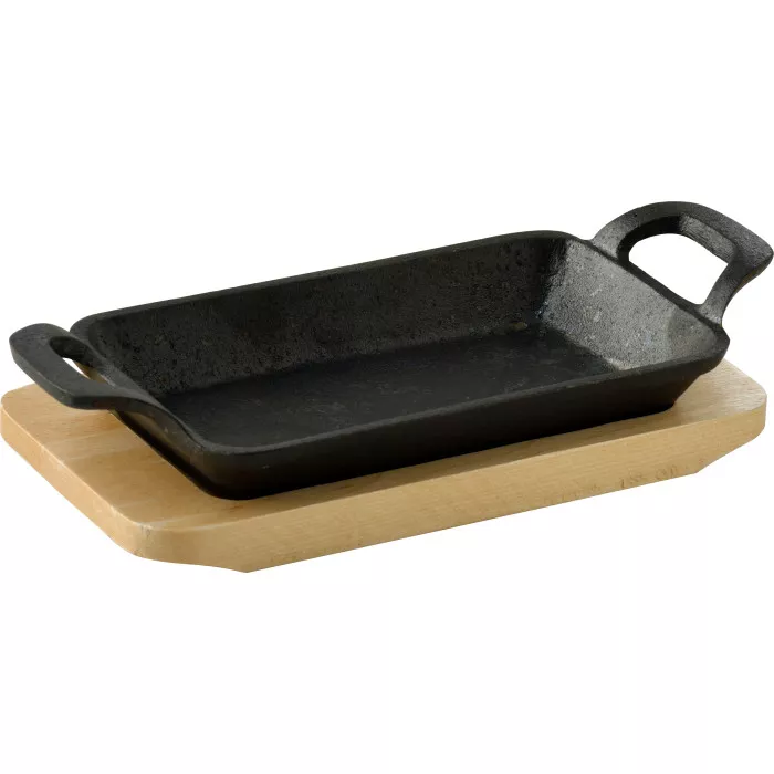 BGMP-3807-EM Чавунна мініформа із сервером. дошкою MasterPro Foodies cook&share, 17x10 см (BGMP-3807
