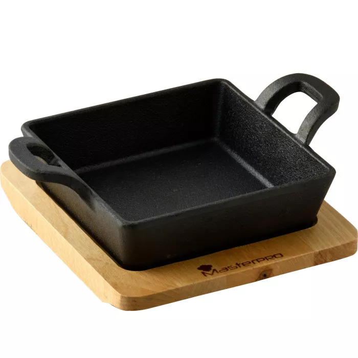 BGMP-3805-4 Чавунна мініформа із серв. дошка MasterPro Foodies сook&share, 12.6x18.5 см (BGMP-3805-4