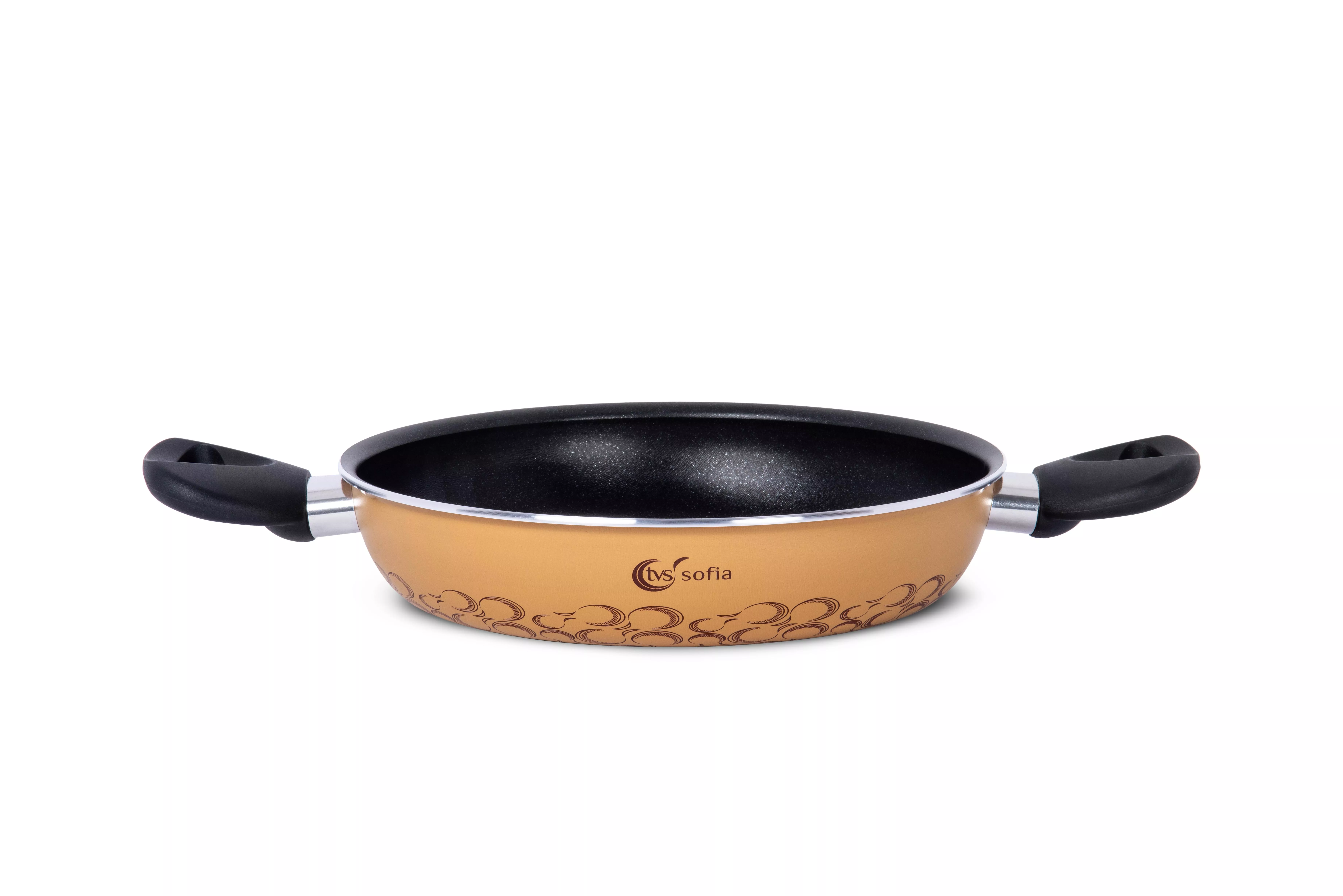 Сотейник TVS Sofia 24 см із двома ручками, жовтий