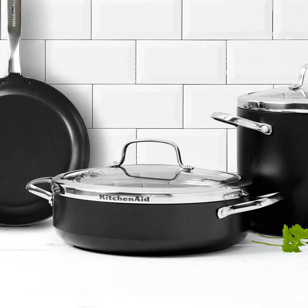 Сотейник з кришкою KitchenAid Aluline, 28 см, 4,2 л з керамічним покриттям (CW001978-002) - 2