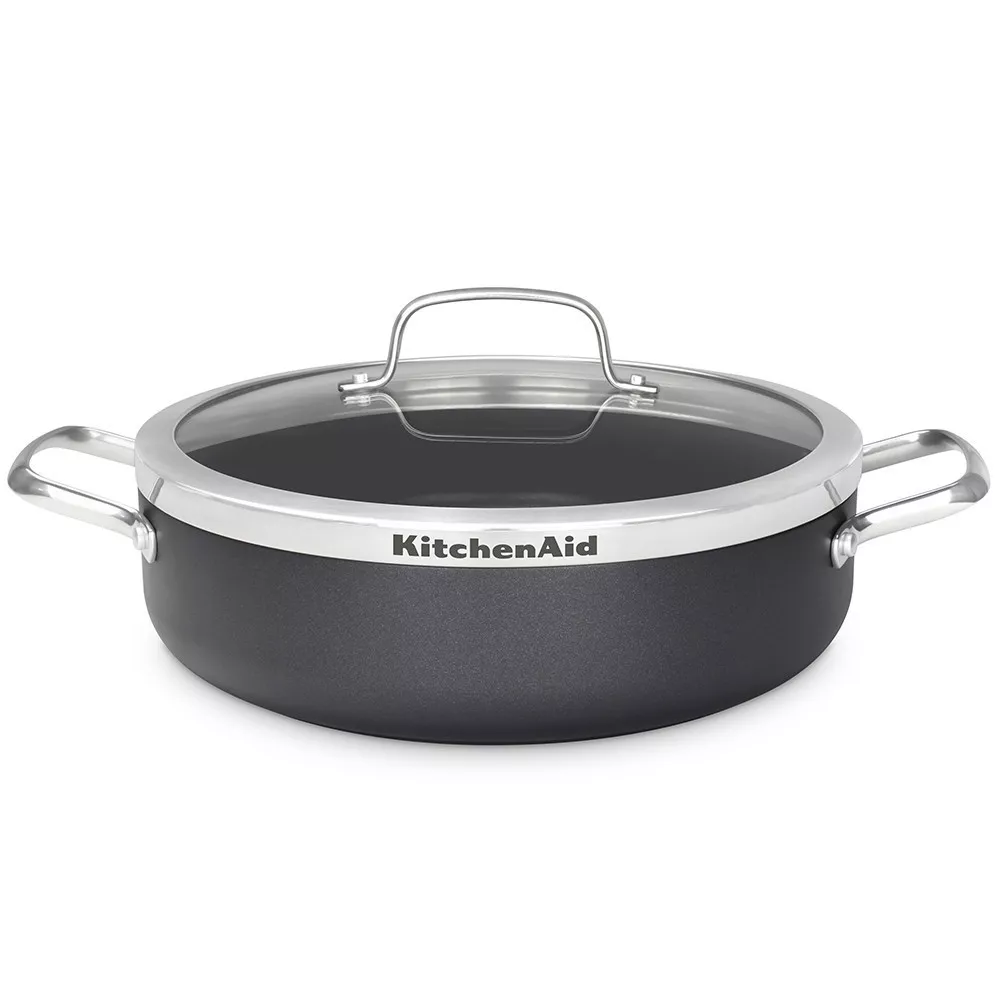 Сотейник з кришкою KitchenAid Aluline, 28 см, 4,2 л з керамічним покриттям (CW001978-002)