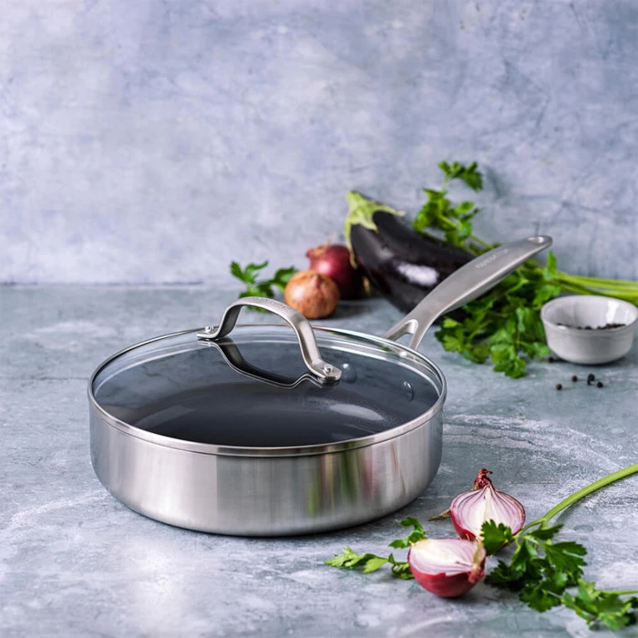 Сотейник із кришкою GreenPan Geneva, 24 см, 2,6 л з керамічним покриттям (CC004782-001) - 3