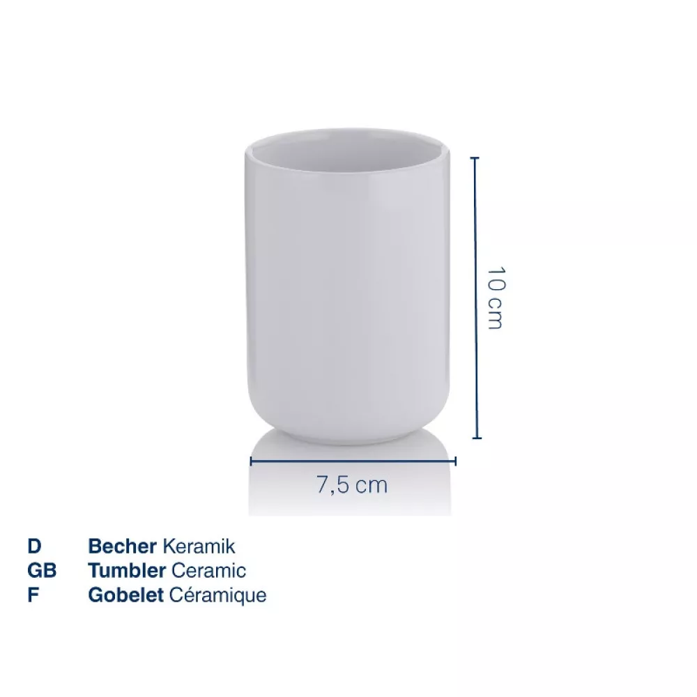 Склянка для зубних щіток KELA Isabella, зелене листя, 10х7.5 см (22006) - 2