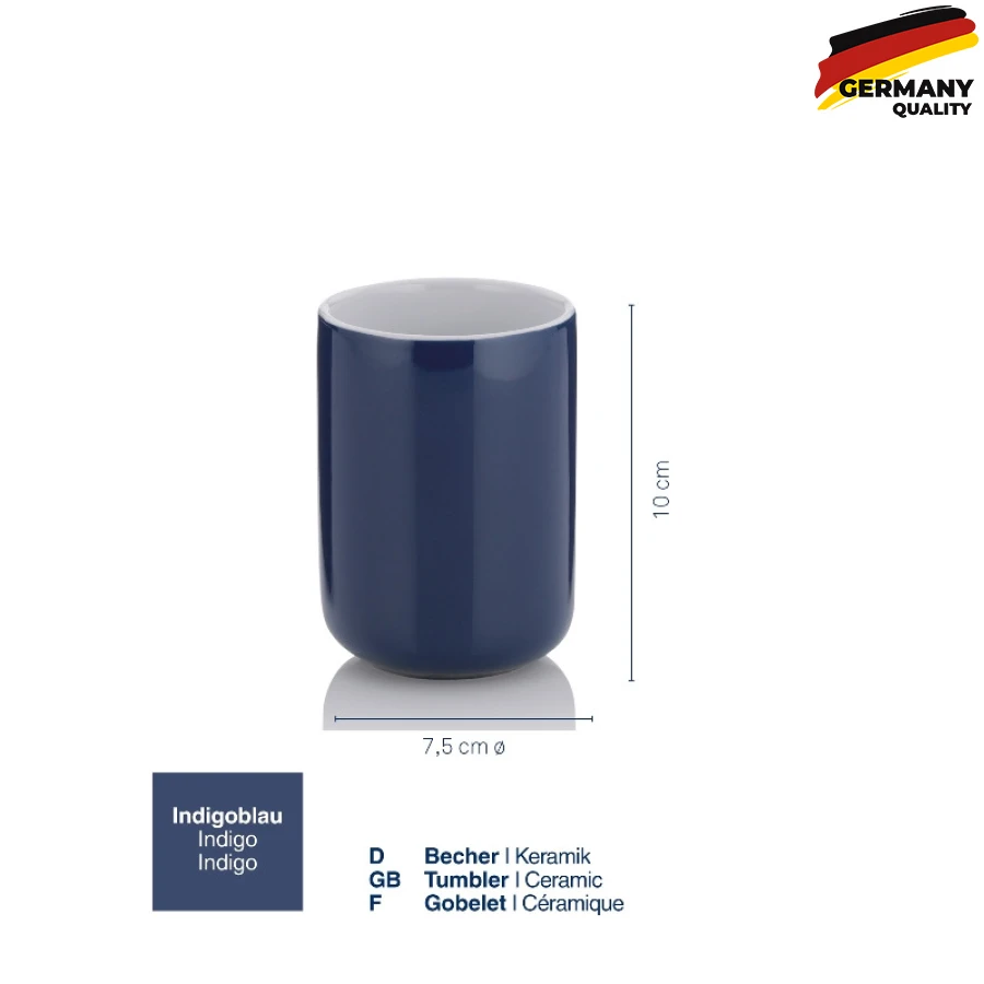 20509 Склянка для зубних щіток KELA Isabella, синьо-білий, 10х7.5 см (20509) - 2