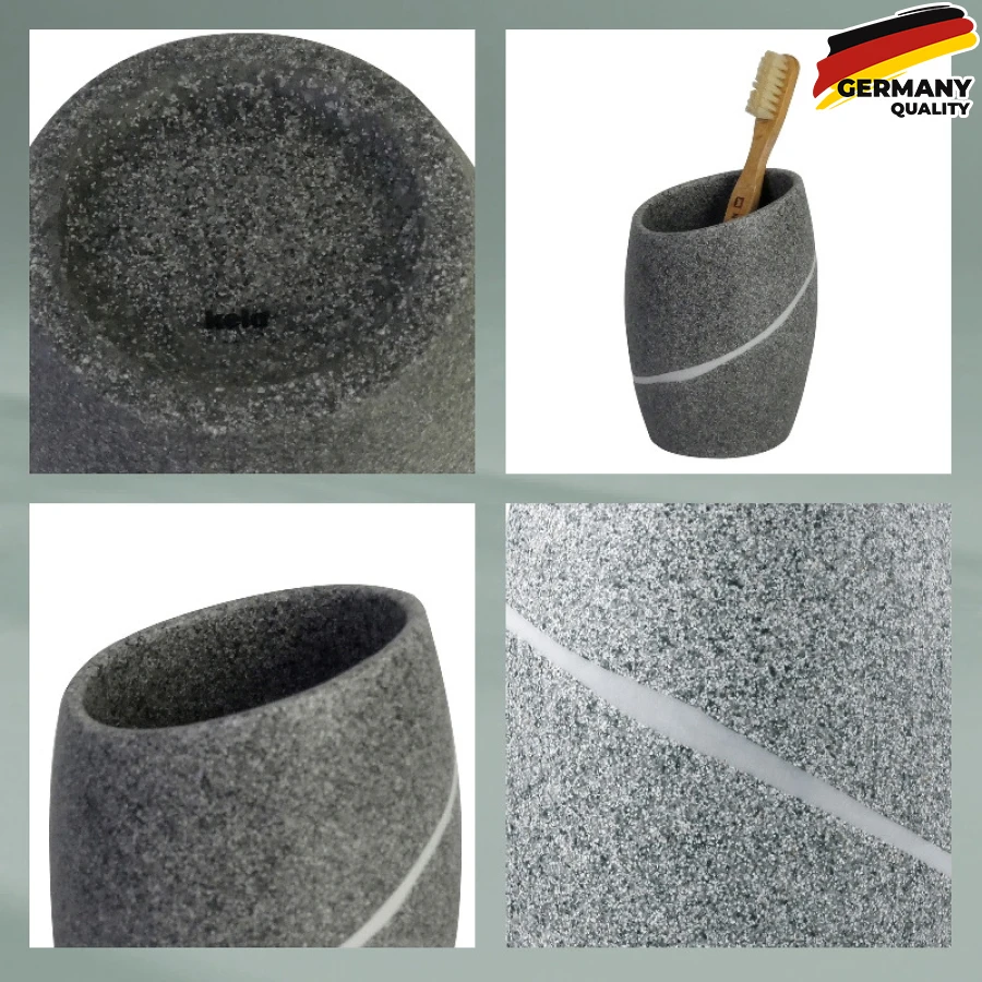 20256 Склянка для зубних щіток KELA Talus, сірий, 11х8 см (20256) - 3