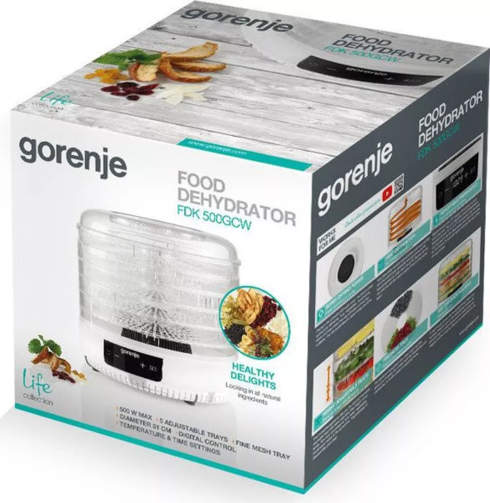 673853 Сушарка для овочів та фруктів GORENJE FDK 500 GCW - 3