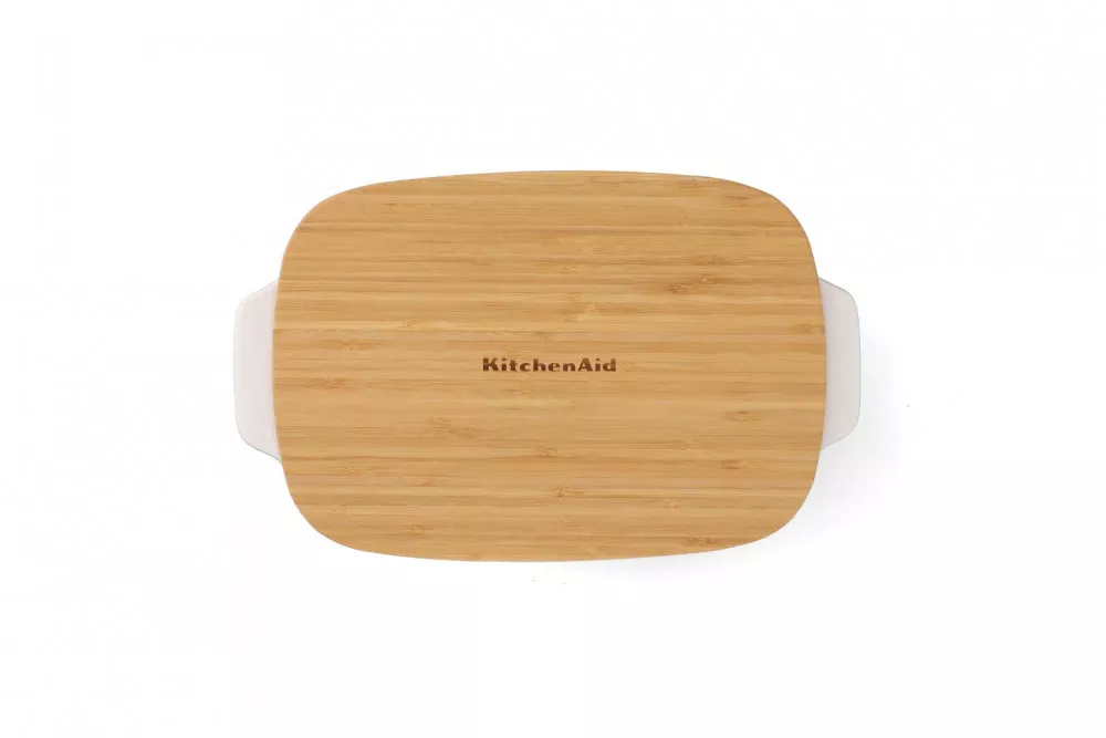 Форма для випікання з кришкою KitchenAid керамогранітна, 8,8 х24, 8х40, 4 см, 3,8 л, фісташ колір (C - 2