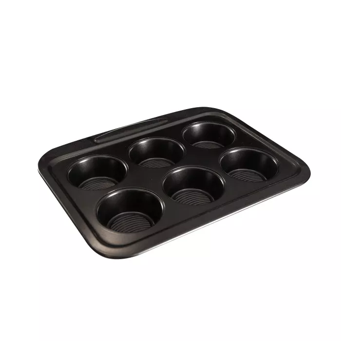 BGMP-7341 Форма для випікання маффінів MasterPro Foodies collection, 28.9x23.1 см, 6 маффінів (BGMP-