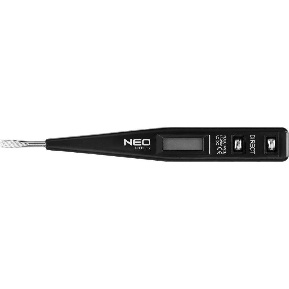 Детектор напруги Neo Tools, 12-250В, РК-дисплей, 0.014кг