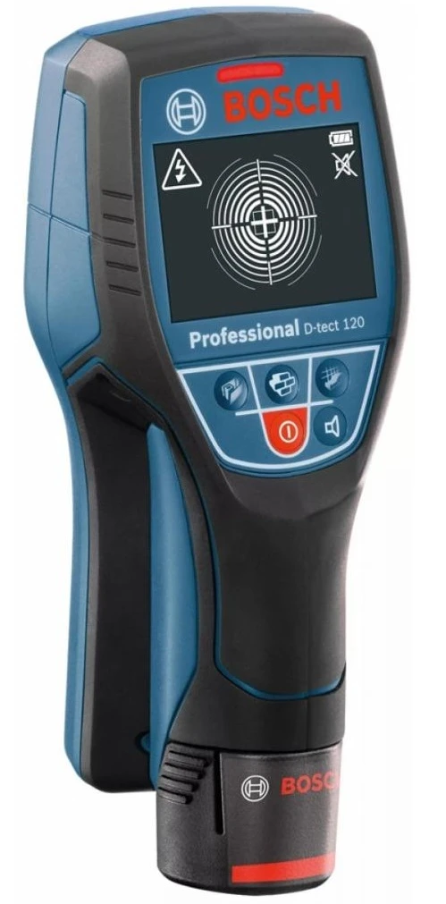 Детектор акумуляторний Bosch Professional D-tect 120, 12В, акб 1.5А·год, до120мм, ±10мм, L-BOXX 136,