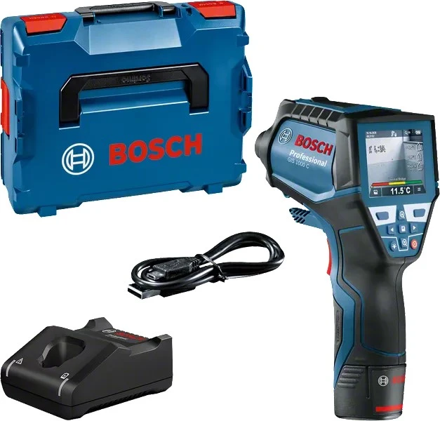 Термодетектор акумуляторний Bosch Professional GIS 1000 C, 12В, акб 1х2А·год, -40°C…+1000°C, ±1.0°C,