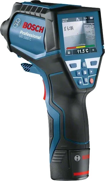 Термодетектор акумуляторний Bosch Professional GIS 1000 C, 12В, акб 1х2А·год, -40°C…+1000°C, ±1.0°C, - 2