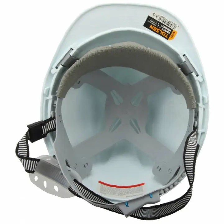 Каска захисна Tolsen, пластик поліпропілен РР, пряжка для регулювання, навушники, білий - 2