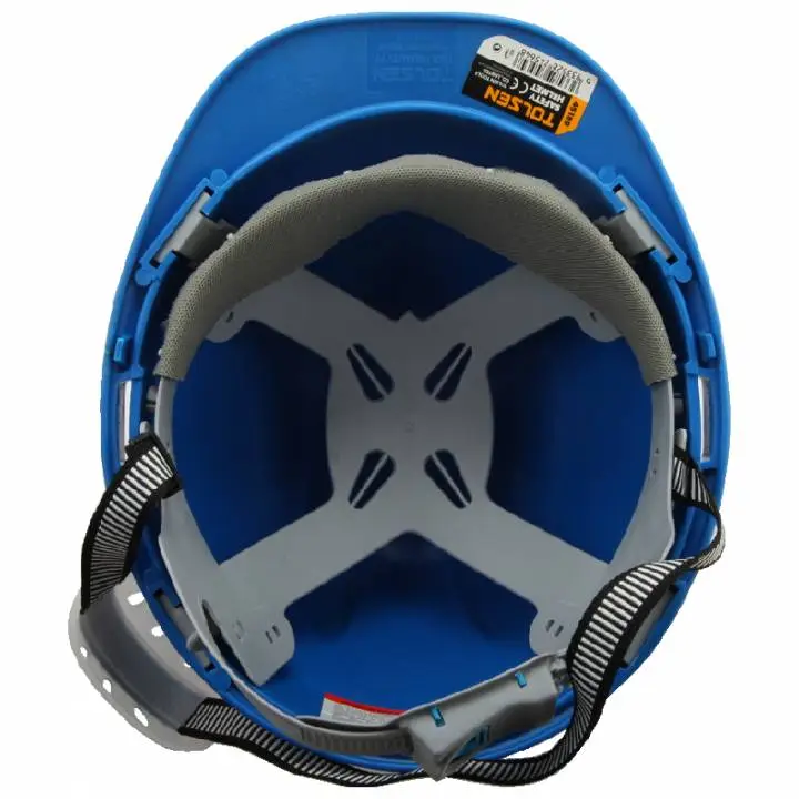 Каска захисна Tolsen, пластик поліпропілен РР, пряжка для регулювання, навушники, синій - 2