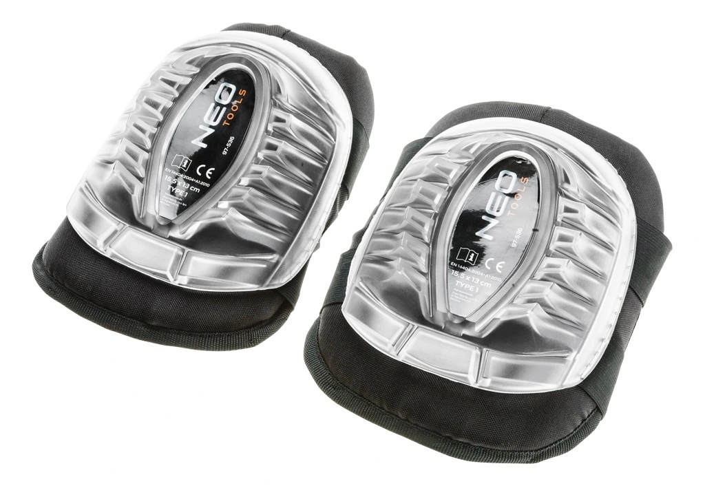 Наколінники захисні Neo Tools, пластикова накладка, гелеві вставки, на липучці, чорний