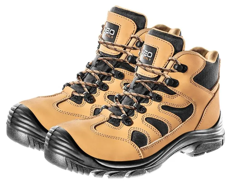 Черевики робочі Neo Tools, нубук, ударопоглинання, антипрокол, підносок з композитних матеріалів, бе