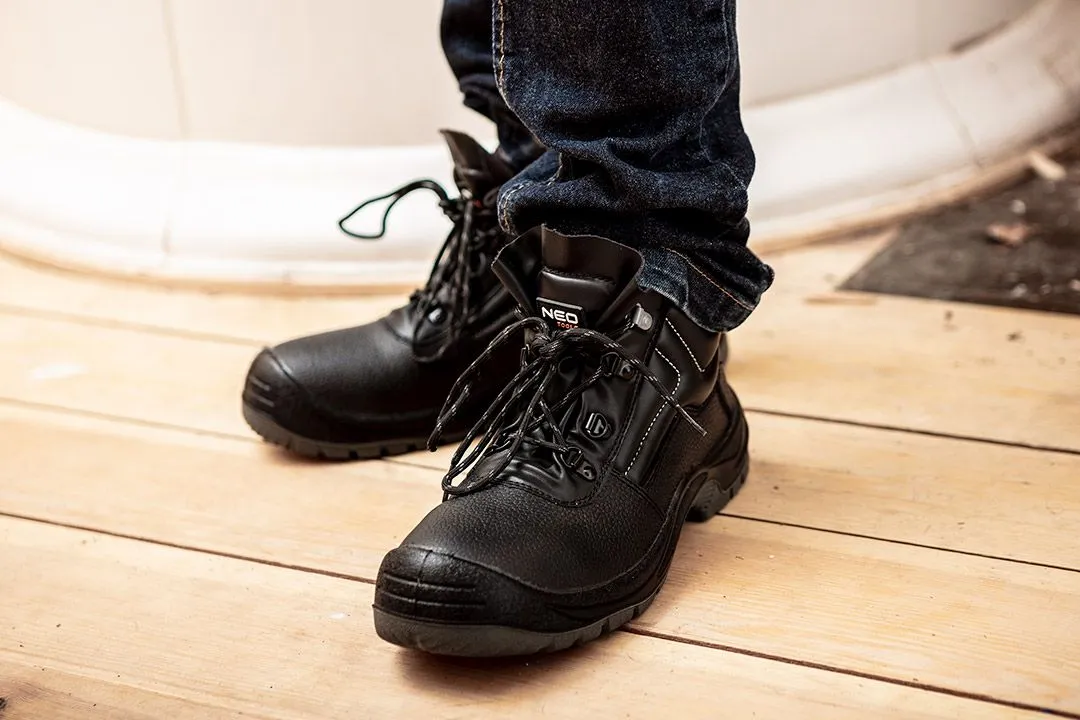 Черевики робочі Neo Tools, шкіра, ударопоглинання, O2 SRC, СЕ, р.46(30.7см), чорний - 2