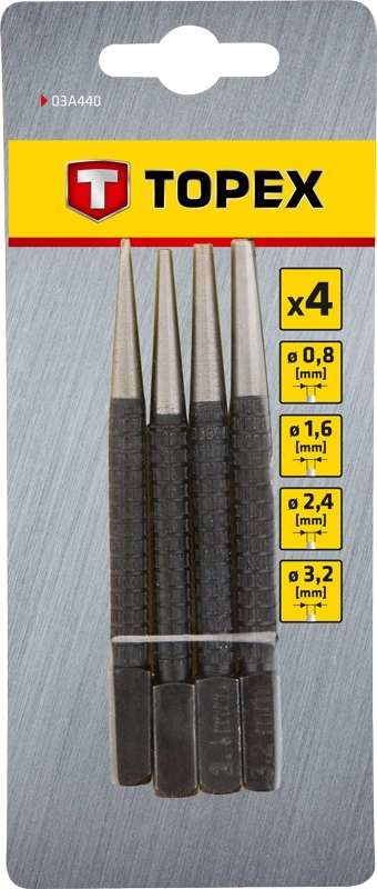 Добійник TOPEX, 0.8-3.2мм, набір 4шт - 2